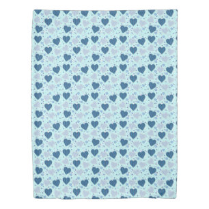 Blue Hearts Duvet Cover