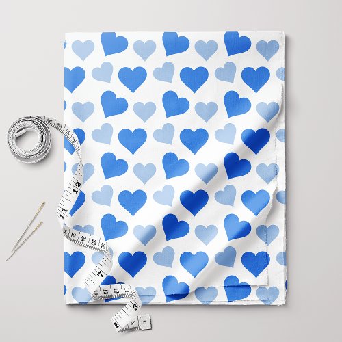 Blue Hearts Fabric