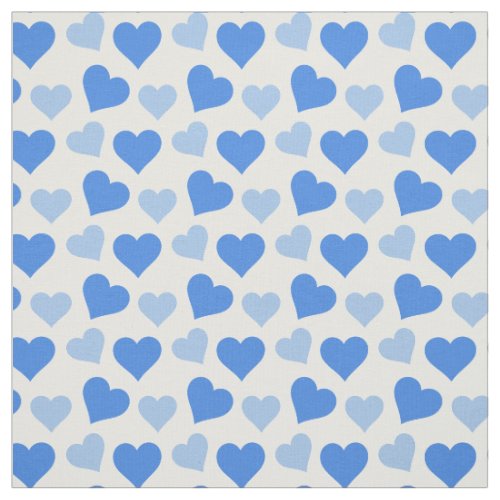 Blue Hearts Fabric