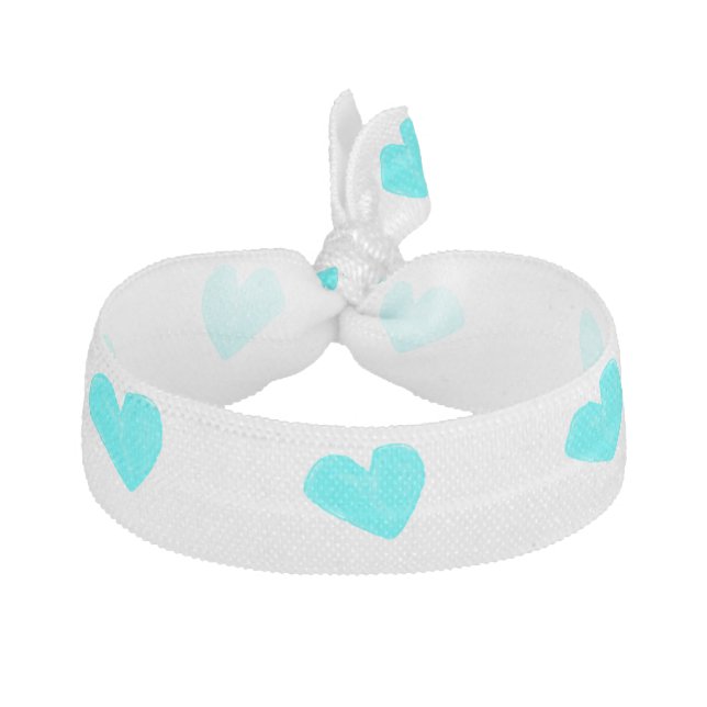 Blue hearts hair ties (Front)