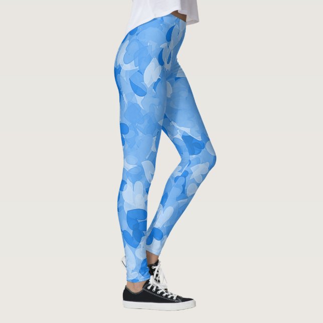 Blue Hearts Leggings - Trendy Comfy Fashion Style (Right)
