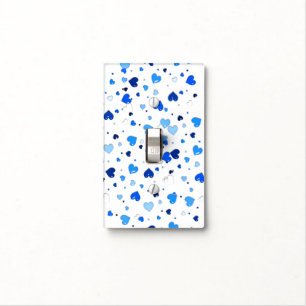 Blue Hearts Light Switch Cover