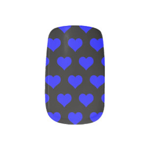 Blue Hearts Minx Nail Art