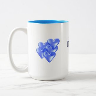 Blue Hearts Mug