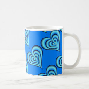 Blue  hearts mug