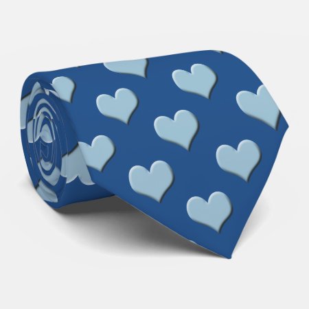 Blue Hearts Neck Tie