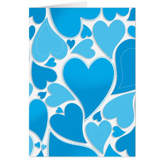 Blue Hearts Pattern Cards (Front)