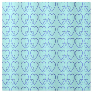 Blue hearts pattern pickleball paddle gallery wrap