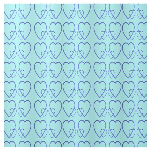 Blue hearts pattern pickleball paddle gallery wrap (Front)