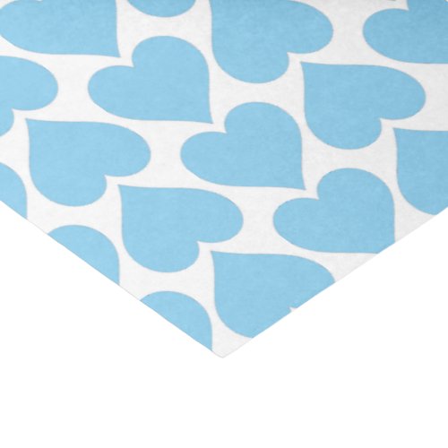 Blue Hearts Pattern Romantic Love Tissue Paper