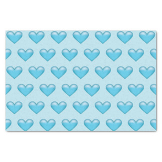 Blue Hearts Pattern Tissue Paper