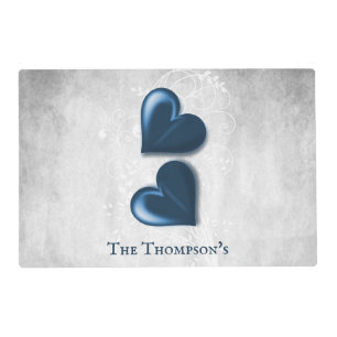 Blue Hearts Personalized Placemat