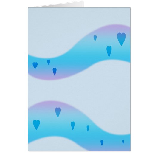 Blue Hearts  (portrait) Cards (Front)