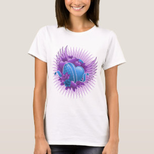 Blue Hearts Roses and Wings T-Shirt