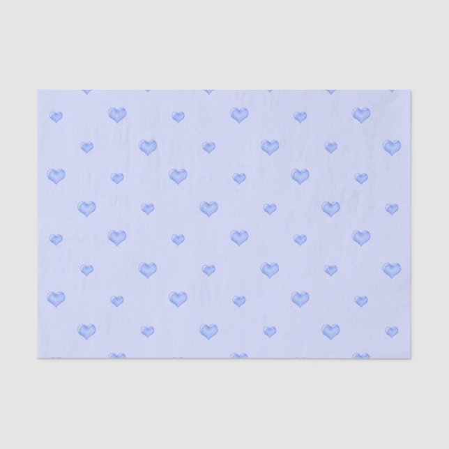 Blue Hearts Tissue Paper (Front)