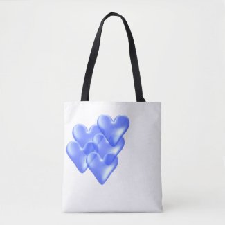 Blue Hearts Tote
