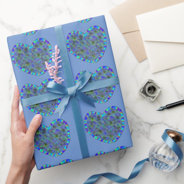 Blue Hearts Wrapping Paper (Gifting)