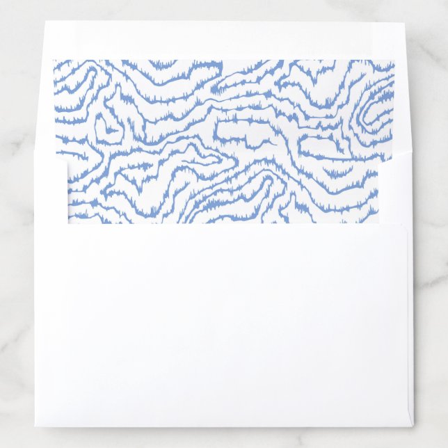 Blue Heatwave Moire Envelope Liner (In Envelope)