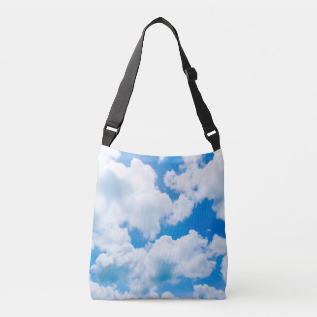Blue Heaven Clouds II + your text & ideas Crossbody Bag (Front)