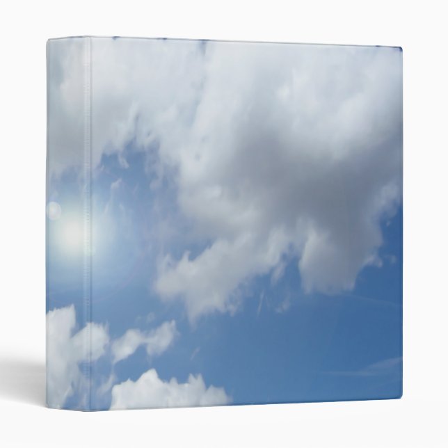 Blue Heaven Clouds + your ideas 3 Ring Binder (Front/Spine)