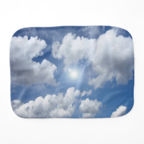 Blue Heaven Clouds + your ideas Burp Cloth