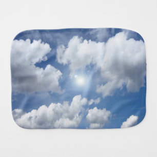 Blue Heaven Clouds + your ideas Burp Cloth