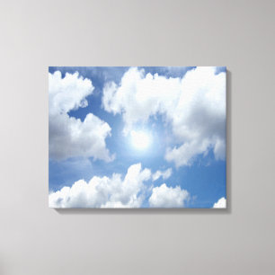 Blue Heaven Clouds + your ideas Canvas Print