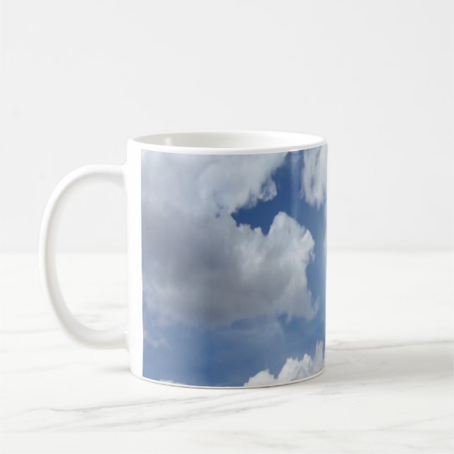 Blue Heaven Clouds + your ideas Coffee Mug (Left)