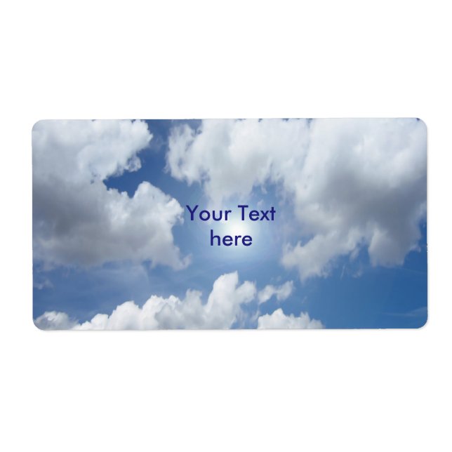 Blue Heaven Clouds + your ideas Label (Front)