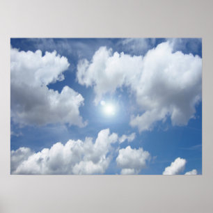 Blue Heaven Clouds + your ideas Poster