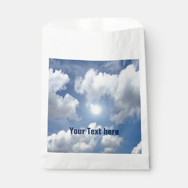 Blue Heaven Clouds + your text & ideas Favor Bag (Front)
