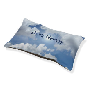 Blue Heaven Clouds + your text Pet Bed