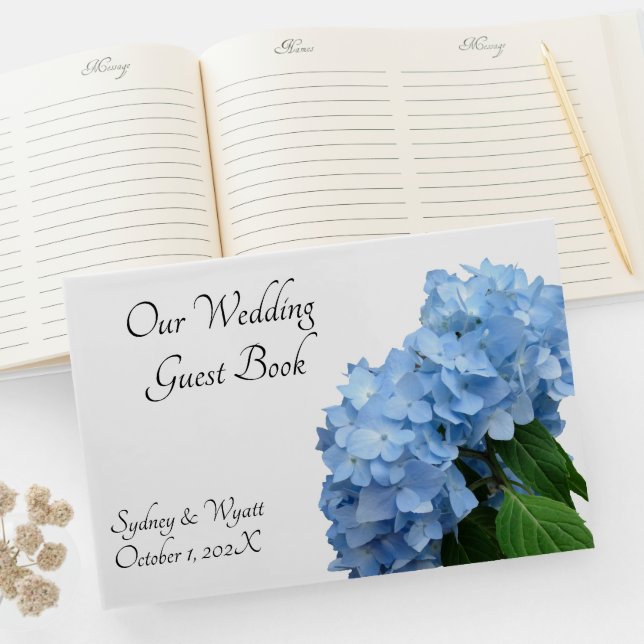 Blue Heaven Custom Wedding Guest Book (InSitu)