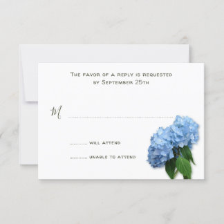 Blue Heaven Floral Wedding RSVP cards