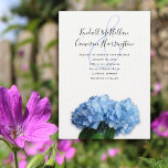 Blue Heaven Hydrangea Wedding Couple Inviting Invitation