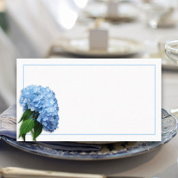 Blue Heaven Real Hydrangea Flower Escort Seating Place Card
