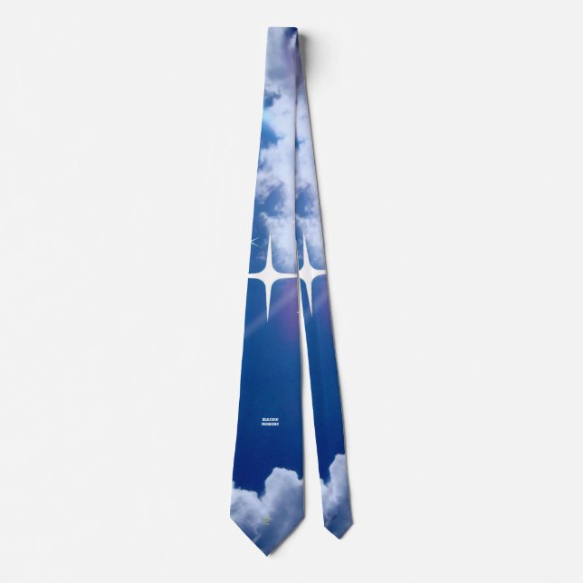 Blue Heaven with Golden Cross Neck Tie (Front)