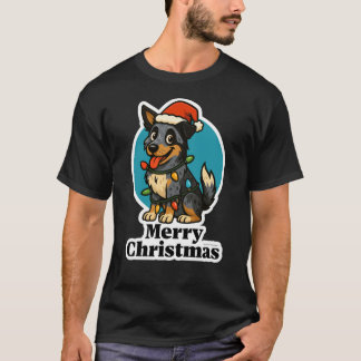 Blue Heeler 2 - Australian Cattle Dog Christmas T-Shirt