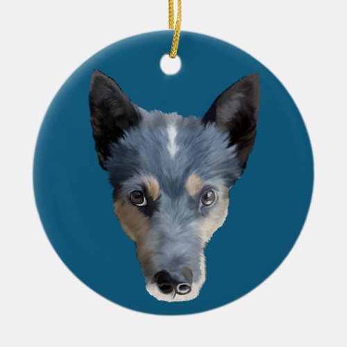 Blue Heeler  Australian Cattle Dog Ceramic Ornament