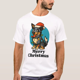 Blue Heeler - Australian Cattle Dog Christmas T-Shirt