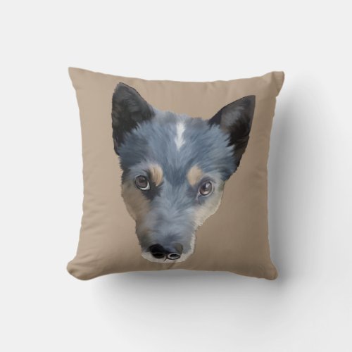 Blue Heeler  Australian Cattle Dog Throw Pillow