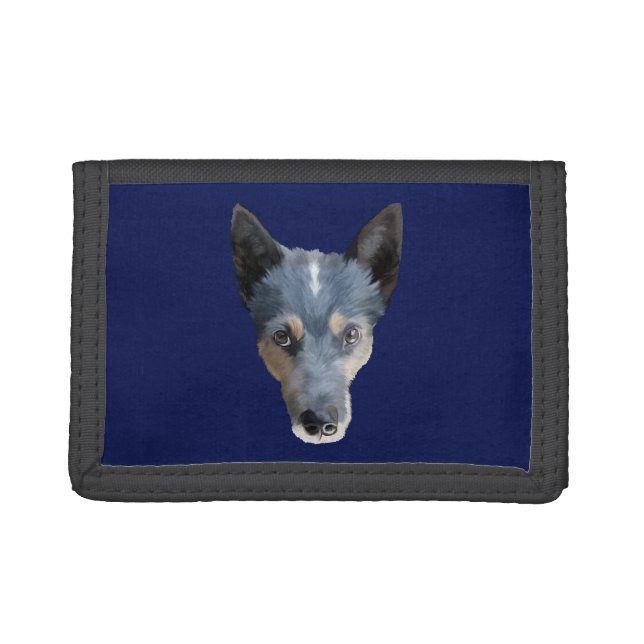 Blue Heeler / Australian Cattle Dog Trifold Wallet (Front)