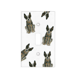 Blue Heeler Cattle Dog Light Switch Cover