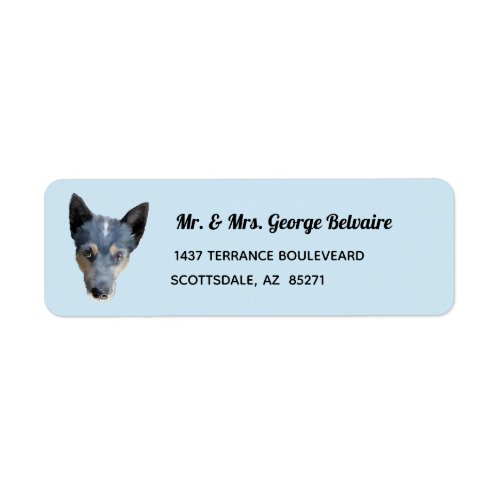 Blue Heeler  Cattle Dog Return Address Label