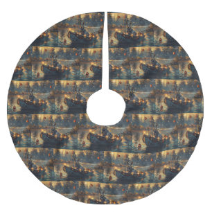 Blue Heeler Christmas Festive Voyage Brushed Polyester Tree Skirt