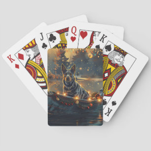 Blue Heeler Christmas Festive Voyage Poker Cards