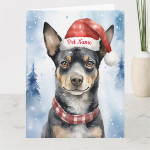 Blue Heeler Christmas Personalized Card