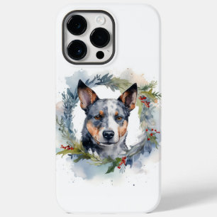 Blue Heeler Christmas Wreath Festive Pup Case-Mate iPhone 14 Pro Max Case