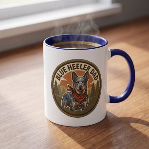 Blue Heeler Dad Coffee Mug Cattle Dog Dad Gift