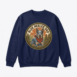 Blue Heeler Dad Crewneck Cattle Dog Dad Gift Sweatshirt